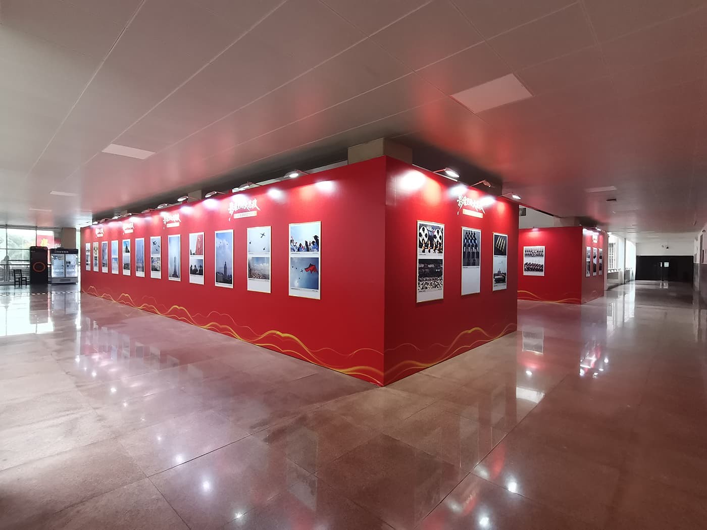 九三阅兵展油画布横幅竖幅展示